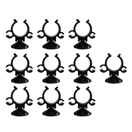10X Double Clip Suction Cup Holder for Aquarium Tube and Rod Mounting Support