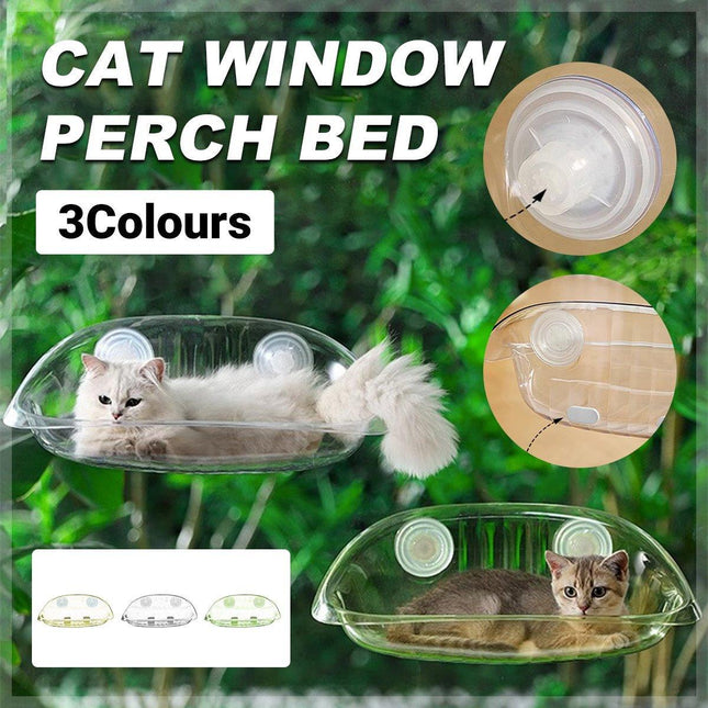 Cat Hammock Bed Glass Hanging Basket Clear Pet Nest Elevated Sleeping Bed