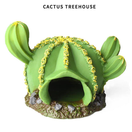 Simulation Cactus Tree Aquarium Ornament Desert Plant Decor for Fish Tank House