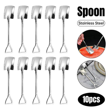 10pcs Stainless Steel Watermelon Scoop Coffee Dessert Fruit Baller Tool