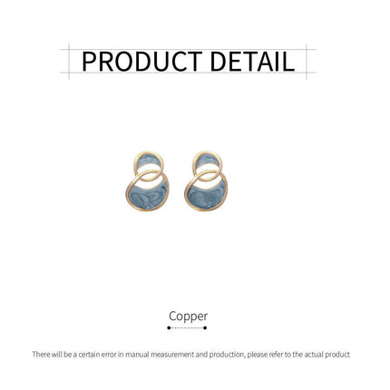 Vintage Haze Blue Earrings Women Elegant Dangle Drop Fashion Jewellery Gift
