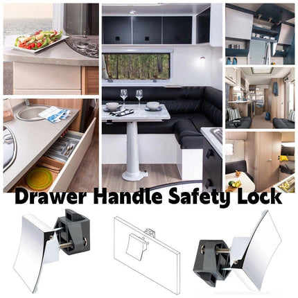 RV Caravan Yacht Furniture Cabinet Door Drawer Handle Safety Lock Accessory