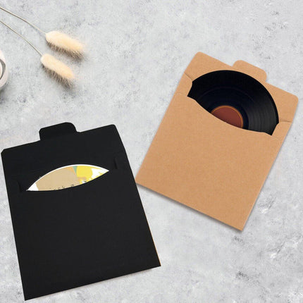 50PCS Kraft Paper CD Envelopes Card Holders Brown Paper Bags for Cards Documents