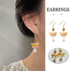 Butterfly Czech Bead Earrings Fashion Jewellery Women Elegant Trendy Gift
