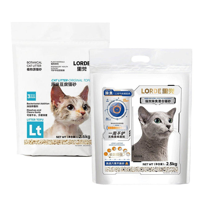 2.5/2.6KG Pet Mixed Deodorant Cat Litter Tofu Corn Cat Litter Flush Toilet - Aimall