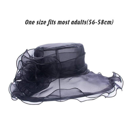 Ladies Large Brim Sun Hat Lightweight Bowler Hat Summer Beach Outdoor Protection