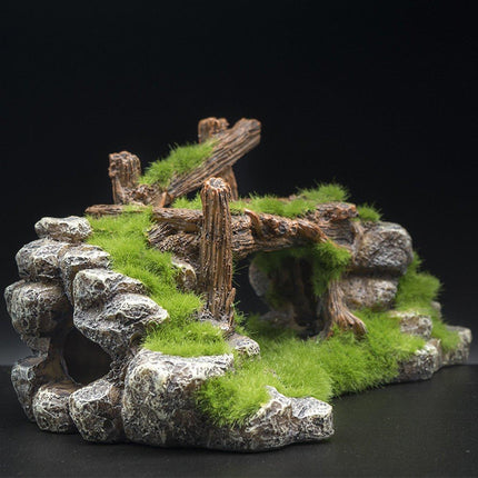 Fish Tank Moss Bridge Decoration Aquascape Rockery Ornament for Aquarium Design