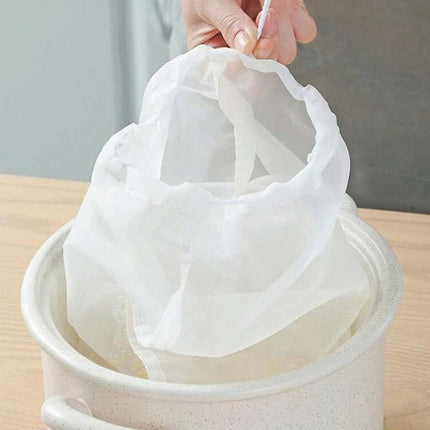 Micron Reusable Nylon Fine Mesh Food Strainer Filter Bag for Nut Milk Coffee - Aimall