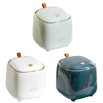Small Desktop Wastebasket Paper Basket Mini Office Organizer for Desk Storage