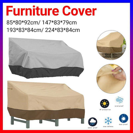 Outdoor Waterproof Patio Chair Lounge Deep Seat Cover Furniture Cover Beige Coffee - Aimall