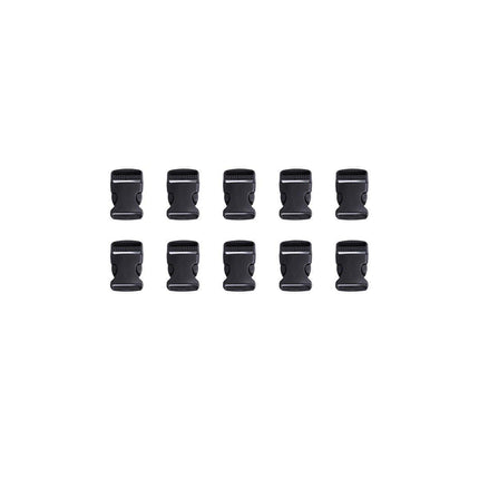 10pcs Black Plastic Buckle Clips for School Bag Backpack Strap Multifunctional