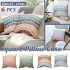 6pcs Rainbow Boho Inspirational Cushion Cover Set Home Decor Throw Pillow Case
