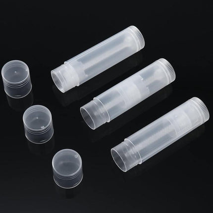 10/30/50/100x Clear Lip Balm Tubes Caps 5g Transparent Empty Lipstick Container - Aimall