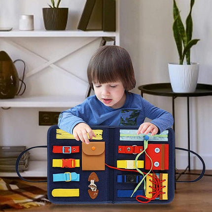 Montessori Busy Sensory Board Toddler Sensory Educational Toy Fine Motor Skills - Aimall