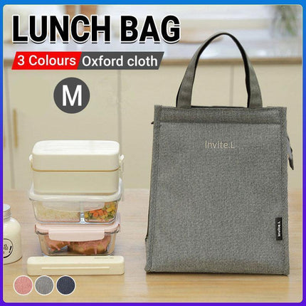 M Size Lunch Bag Thermal Insulated Box Bento Pouch Food Tote Work School Picnic - Aimall