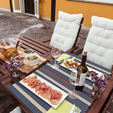 4X Anti-Slip Woven Placemat Waterproof Oil-proof Placemat Heat Resistant PVC Mat