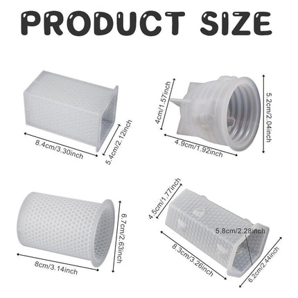 4PCS Handmade Silicone Candle Mold 3D Bee Honeycomb Art Wax Mold Cake Resin Mold