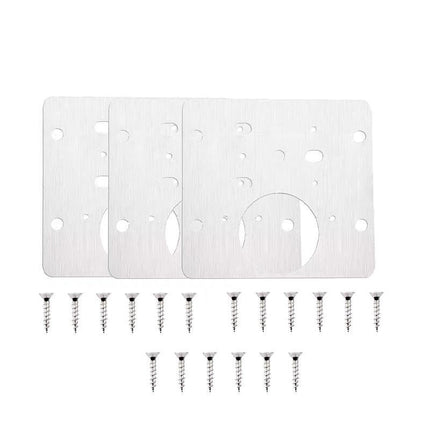 Hinge Repair Plate Rust Resistant Steel Furniture Cupboard Repair Mount Tool - Aimall