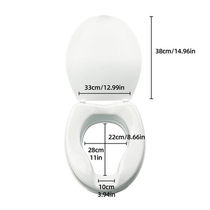 Adjustable Raised Toilet Seat Riser for Elderly Pregnant Women and Mobility Support