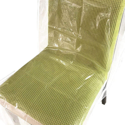 Elastic PVC Dining Chair Cushion Cover Universal Seat Protector with Backrest