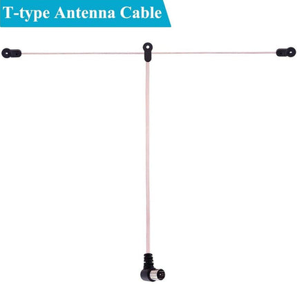 2m F-Type FM Antenna 75 Ohm Male Plug For Home Radio Stereo Signal Receiver Use