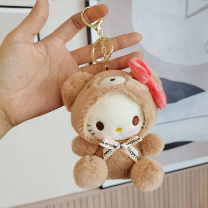 My Melody Cute Plush Doll Car KeyChain Backpack Small Pendant Stuffed Toy Gift AU - Aimall