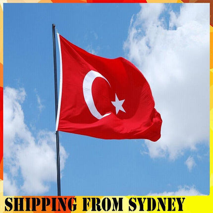 Large Turkey Turkish Flag Heavy Duty Outdoor 90 X 150 CM - 3ft x 5ft - Aimall