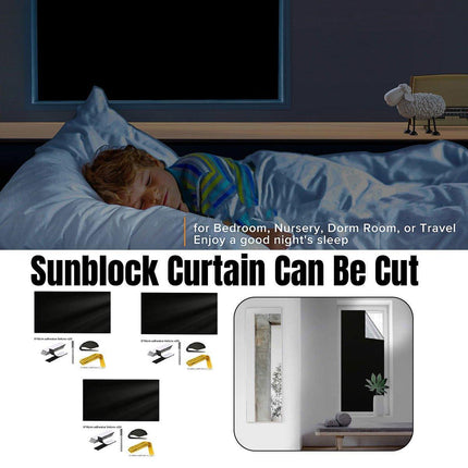 Portable Blackout Curtains for Sunscreen Window Shades Light Blocking Drapes