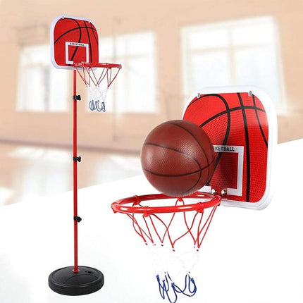 Adjustable Basketball Rack with Iron Rod Frame for Indoor and Outdoor Ball Shooting Toy
