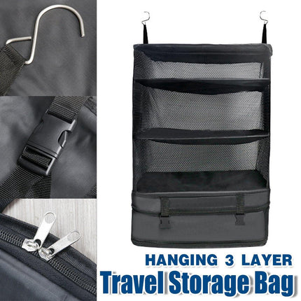 Foldable Clothes Organizer Wardrobe Hanging Storage Bag Convenient Space Saver