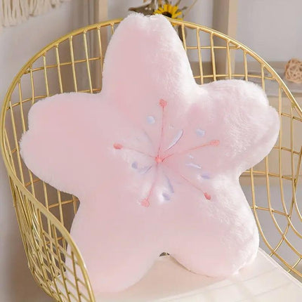 Pink Cherry Blossom Nap Pillow Soft Sleeping Pillow for Office Children Students