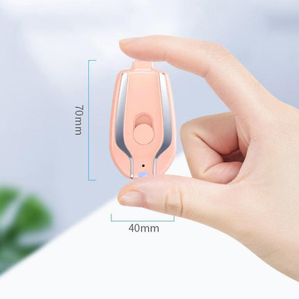 Keychain Portable Mini Power Bank Emergency Pod Charger For Phone 1500mAh Type-c - Aimall
