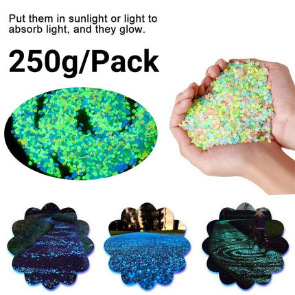 250g Fluorescent Glow in the Dark Sand Gravel for Micro Landscape Aquarium