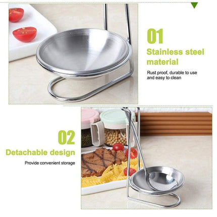 2 Pcs Portable Stainless Steel Soup Colander Rack Kitchen Utensil Storage