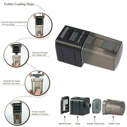 Automatic Fish Feeder Intelligent Timing Aquarium Large Capacity Food Dispenser