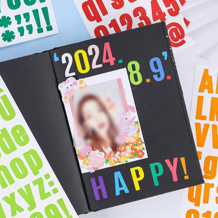 10pcs Letter Stickers Colorful DIY Scrapbooking Water Bottle Greeting Cards