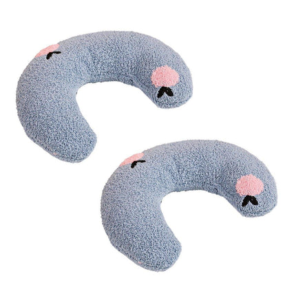 2PCS Plush Pet Pillow Soft Dog Cat Sleeping Bed Moon Shaped Cushion Mat for Pet