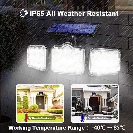 LED Solar Wall Light Outdoor Garden Solar Light with Body Sensor Waterproof