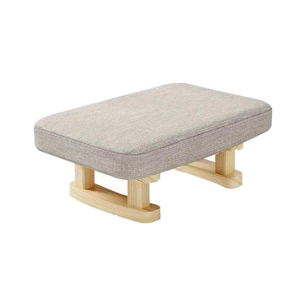1PC Small Solid Wood Fabric Stool Creative Retro Footstool for Living Room Seat