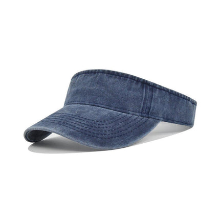 Unisex Summer Denim Sun Visor Cap Breathable Washed Running Hat UV Protection