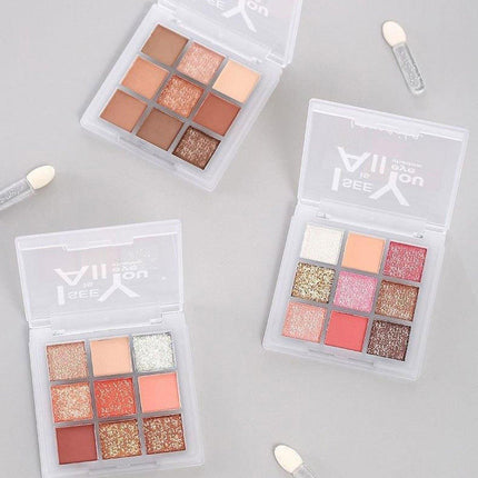 Nine Colour Eyeshadow Palette Tray Makeup Compact Travel Size Cosmetic