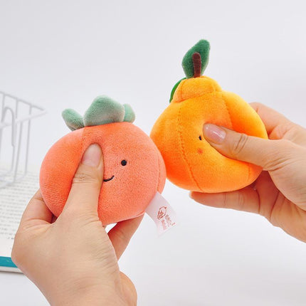 Smile Fruit Vegetable Plush Toys Doll Pendant Keychain Key Ring Bag Decor Kids - Aimall