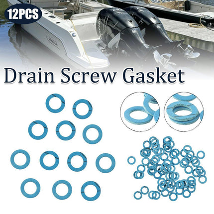 12 Pieces Ship Drain Screw Gasket Seal Set Waterproof Marine Hardware Gaskets