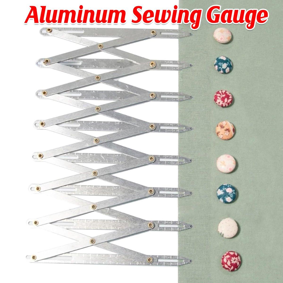Mal Ruler Equidistant Ruler DIY Tools Open Hole Punching Aluminum Seam Gauge for ...