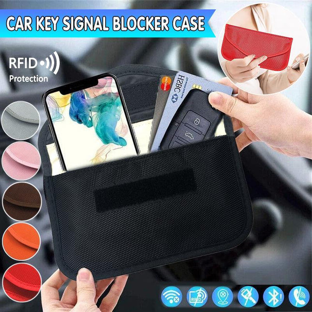Car Key Signal Blocker Case For Faraday Cage Fob Pouch Keyless RFID Blocking Bag - Aimall