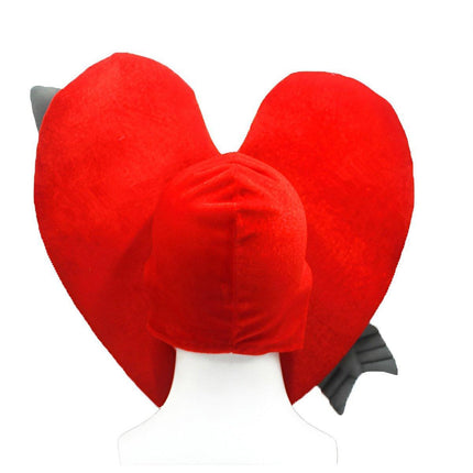Cartoon Love Plush Head Cover Photo Props for Performance and Costume Accessory