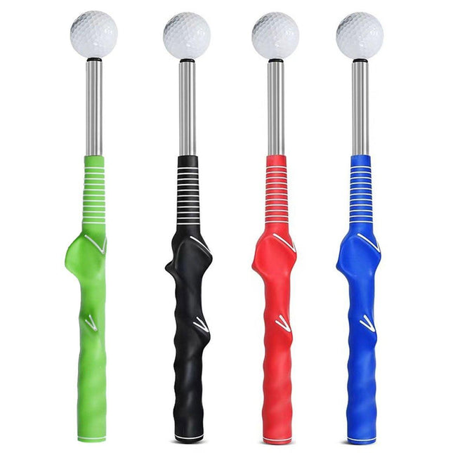 Golf Swing Training Aid Telescopic Impact Sound Stick Exercise Tool for Practice