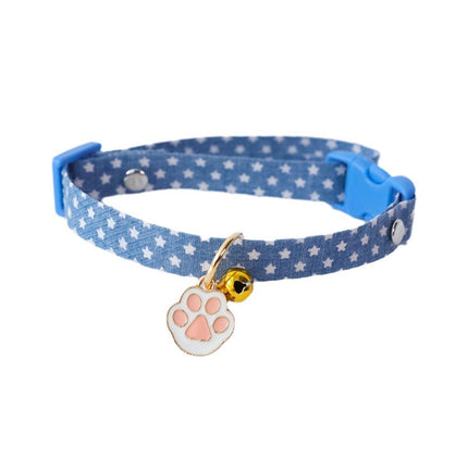 Adjustable Pet Collar with Buckle and Bell for Kitten and Dog Wearable Accessory