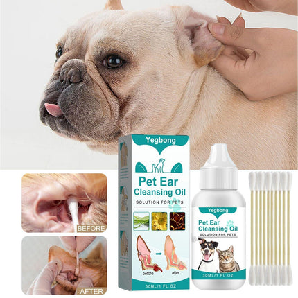 Pet Ear Cleaning Oil for Cats Dogs Deodorize Clean Ears Universal Ear Care Oil