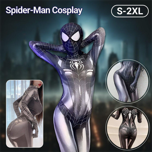 Venom Amazing Spider-Man Cosplay Tights TikTok Same Style Internet Celebrated Women's CosMJ Costume Jumpsuit